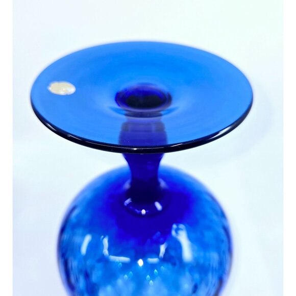 Holy Empoli! Gorgeous blue optic snifter made in Italy circa 1970s - Picture 3 of 5